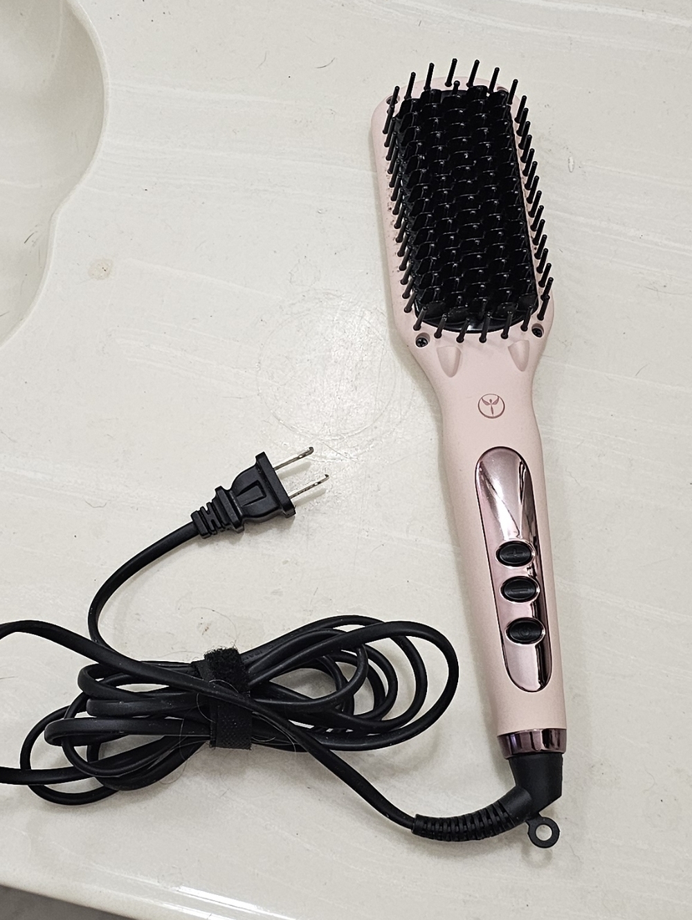 L'ange Pink Electric Hair Straightening Brush